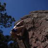 Topping out Pinnacle Colada (Boulder Flatirons)