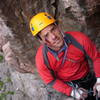 Rock vs. face in "The Black". 
<br>

<br>
Photo by Erik Wellborn.