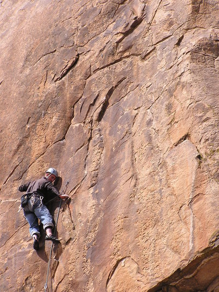 Dave on the redpoint.