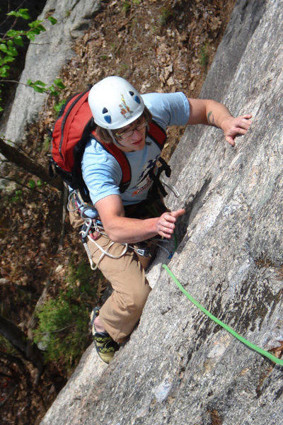 alex reaching at the crux...