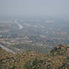 View of Stoney Point from Rocky Peak.  Ahh the LA smog.  Downtown should be visible in the distance, but isn't.