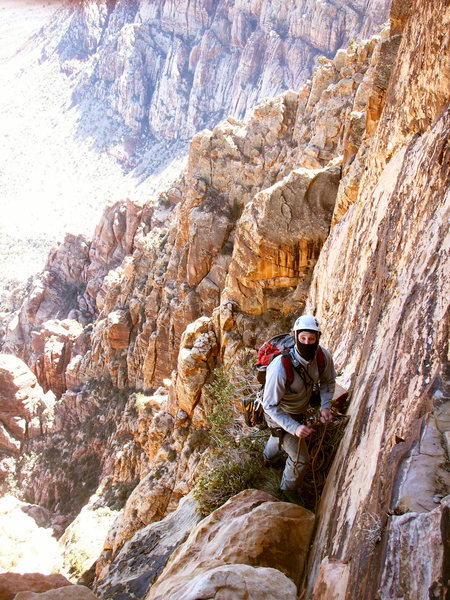 Beware of rock ninjas at pitch 4 belay