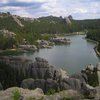 The view of Sylvan Lake from the summit of the Inner Outlet.