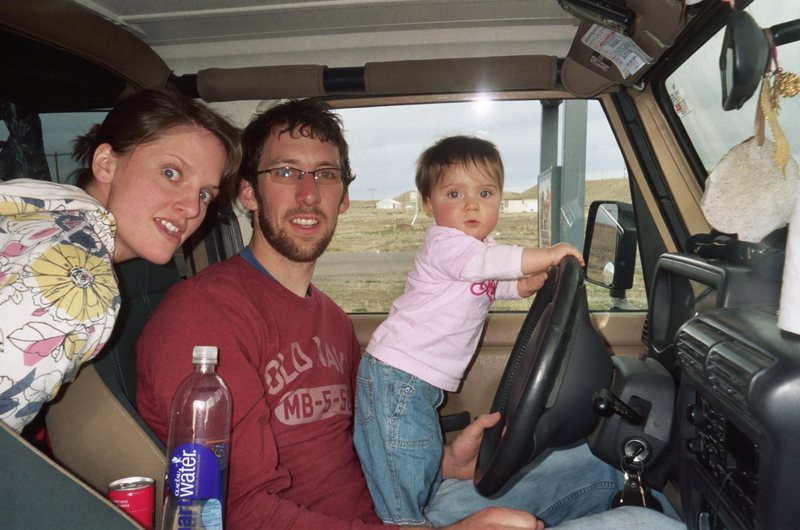 ...so we let her drive through Utah. Amber looks a little shocked.