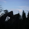 Great views of the Royal Arch.  The turkey vulture is cruising on right side of pic.