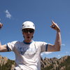 top of Tricouni, such a sweet summit. Cathedral Spires in the background