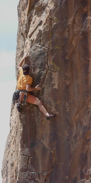 Mark Anderson on Zorro. A great thin crack route.