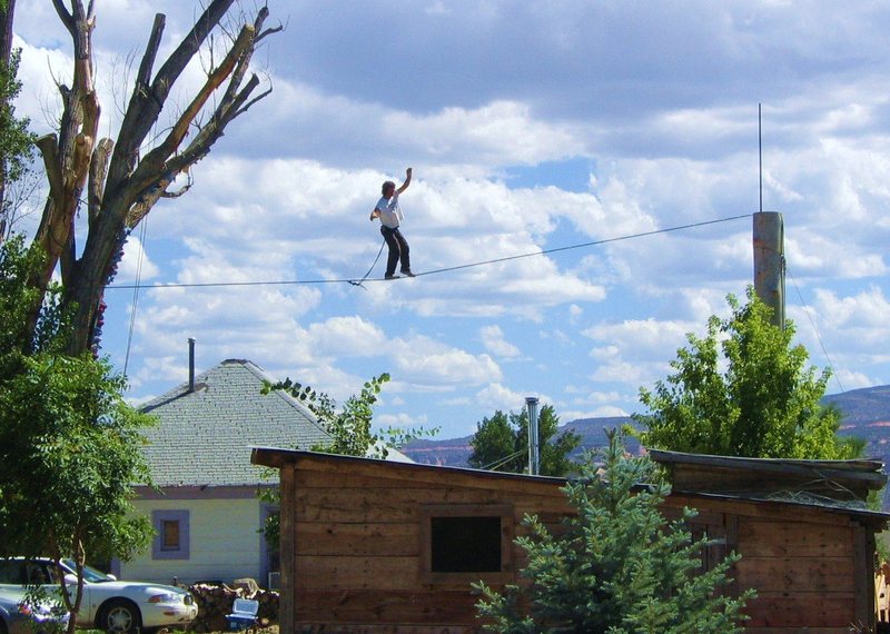 Terry's backyard highline.