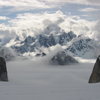 Mt Huntington in all her glory from the Root Canal Glacier