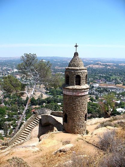 World Peace Tower and bridge, Mt. Rubidoux