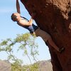 Bouldering on the way back down the mountain