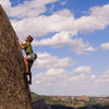 Keen Butterworth climbing Piece of Dirt (5.11-).