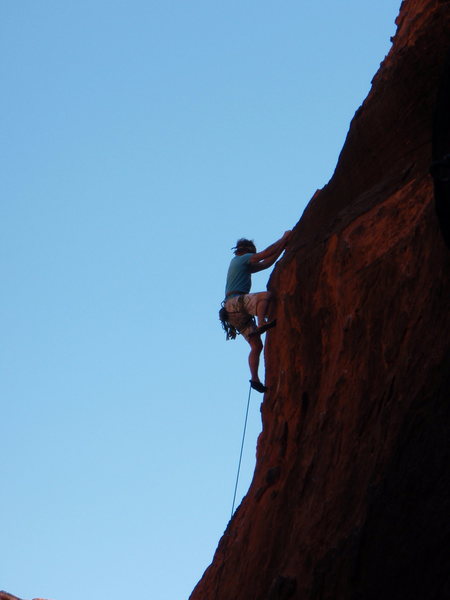 Moving through the crux.  