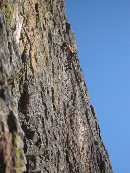 Aaron Martinuzzi showing Silver Girl who wears the pants at Crystal Wall.