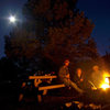 "Grasslands" campground (officially known as Skull Hollow) is complete with picnic tables and large iron fire pits at most campsites. Good place to camp if you like to hang out with a nice fire under the moon after a long day of climbing.