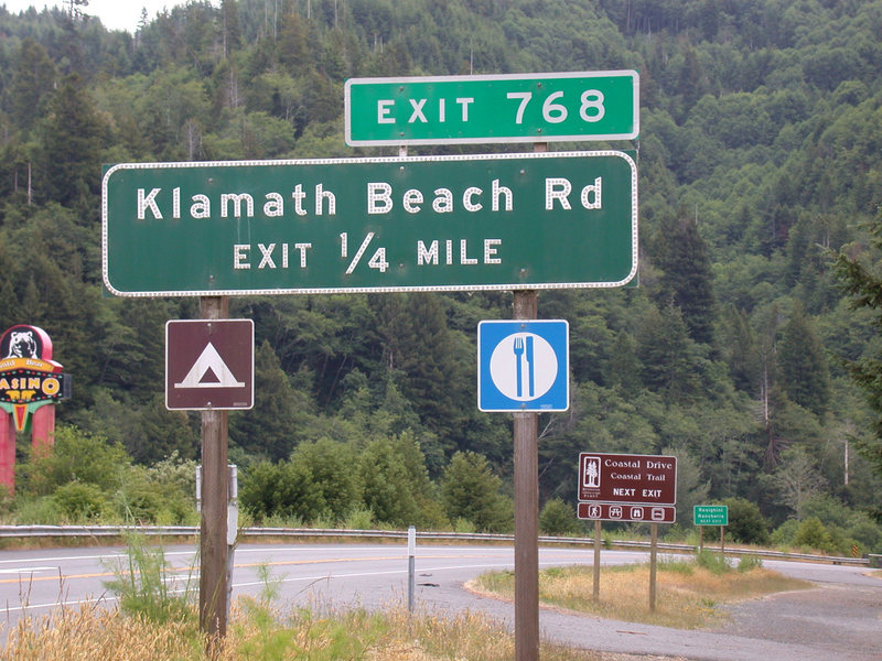 When approaching Lost Rocks from the north, you can't miss your turn off from Hwy 101.