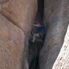 Russell (7 yr old) in the chimney.