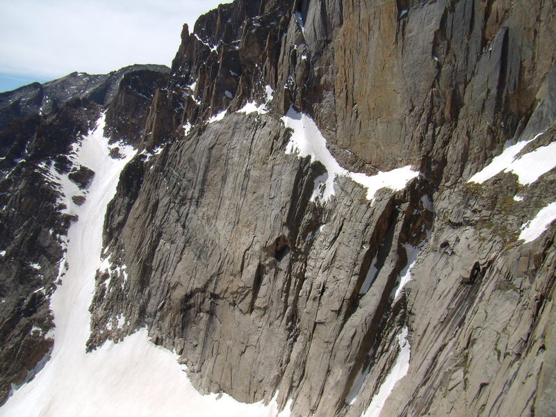 Long's Peak- lower east face on June 23rd, 2008.