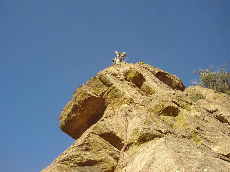 Little Rubber Ducky @ Boot Hill on Mt. Lemmon: I was climbing with a beginner, so I took him up this 5.7 to give him something appropriate to learn on. It was a fun route, but I would rate it 5.6 at the most. It was also a rope-eater... <br>
