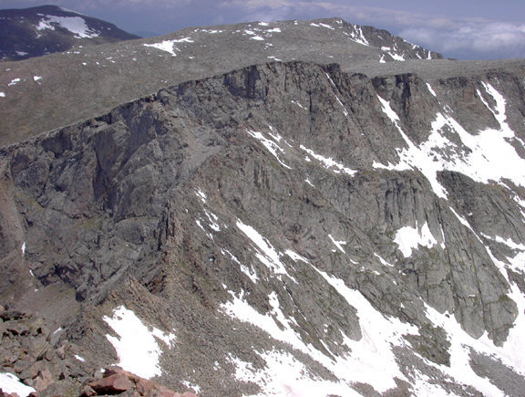 Looking down on the top of the Sawtooth.