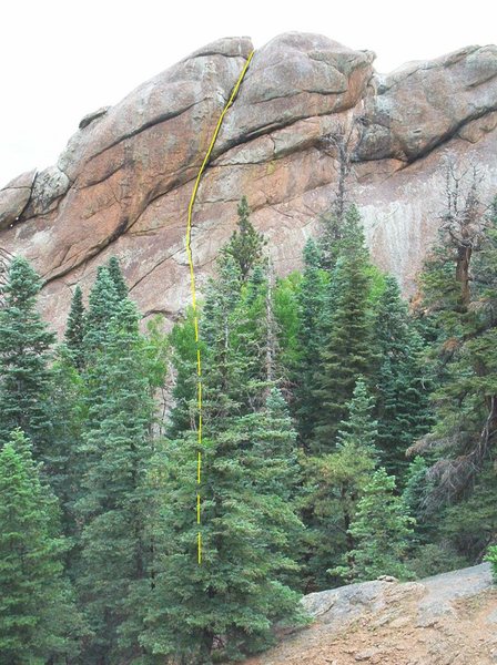 Bats in the Belfry (5.8), Middle Rock, Tres Piedras, NM.