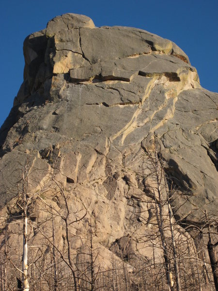 The left side. The Cloak takes direct line up to the summit of Sheeprock through roofs and through the center of the Headwall.