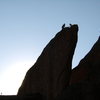 An unknown climber and his wife reaching the top of bookmark Pinnacle.  June 29th 2008.