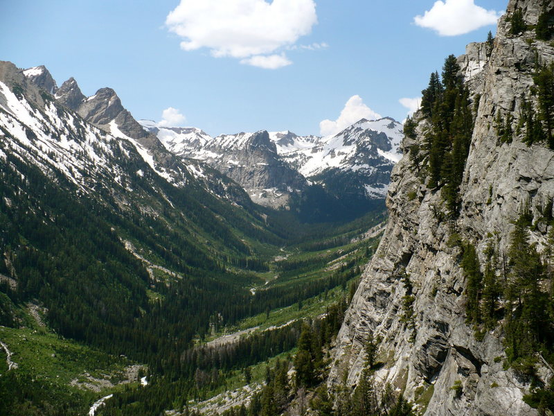 Cascade Canyon from Guides Wall, GTNP, WY.