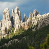 I just happen to catch the right light on the way out of the park.  Cathederal Spires from the South