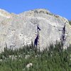 The Central Buttress is clearly visible with the afternoon shadows. In the morning we could barely make it out.