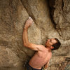 Addiction area of Pine Creek: Tai Devore redpointing another of his fine routes. 