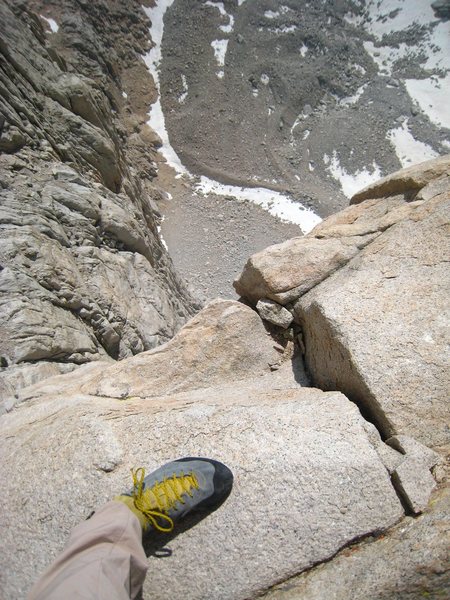 Looking down from the start of the Fresh Air Traverse