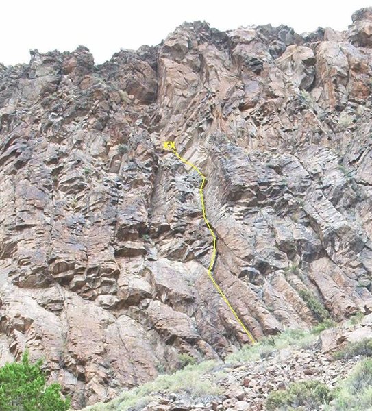 Old Sling (5.8), Winter Wall, Diablo Canyon, NM.