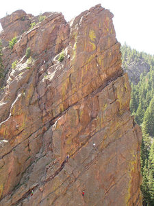 Rock Climbing in The Bastille - N Face, Eldorado Canyon State Park