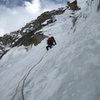 Brad on lower portion of Peak 11,520', east ridge of Mt. Hunter