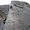 Topropoing on some route at City of Rocks.