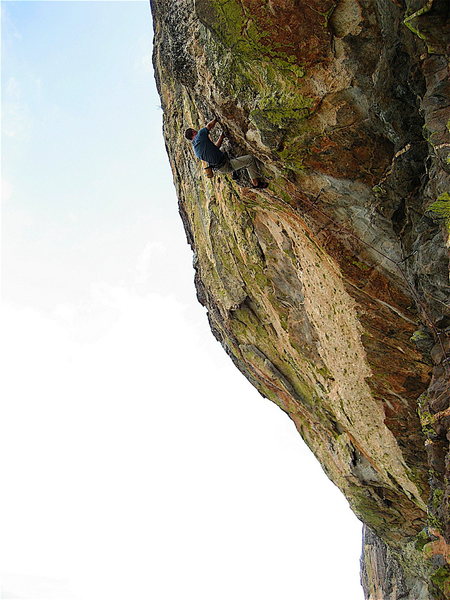 Vince Bates cruising on the second ascent.