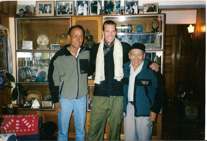 Phursumba Sherpa, Myself, and Nawang Gombu at Gombu's house in Darjeeling India.