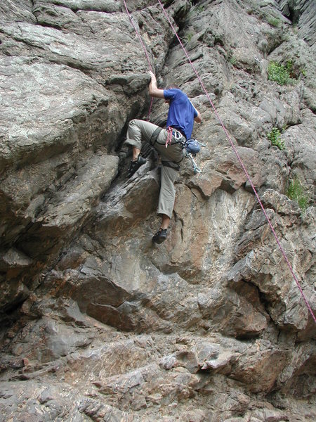 Notice the TR. This is what happens when your buddy drives like Mario Andretti through the pass and makes you dry heave from car-sickness! Anyway, decent climb considering.