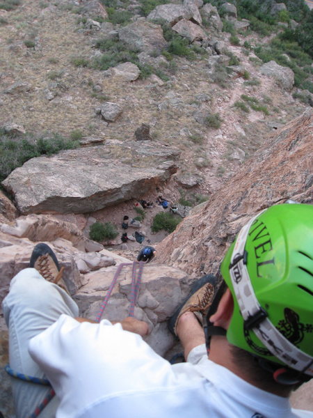 John climbing New Era.