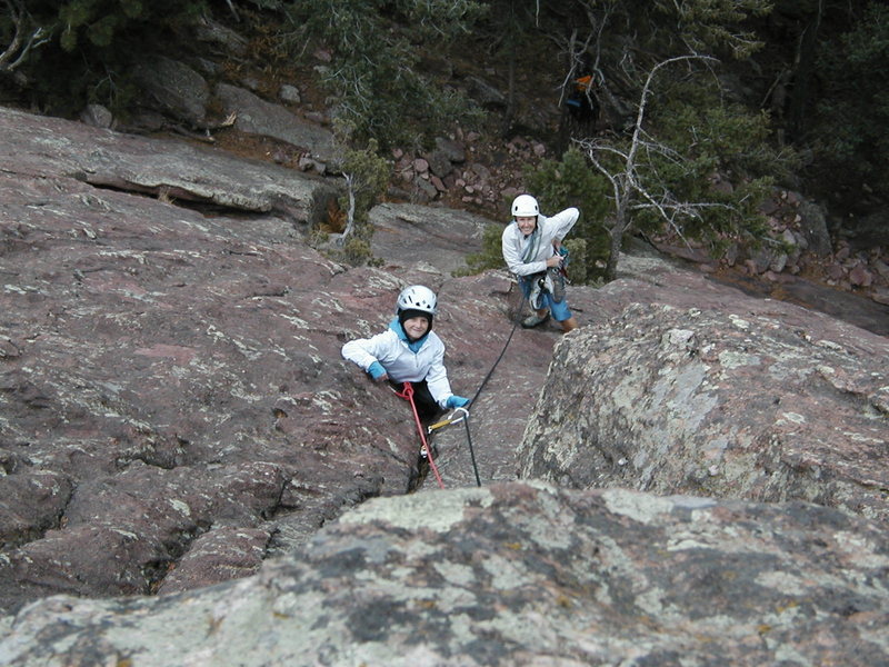 Dylan and his Grandma Diana on his first climb.