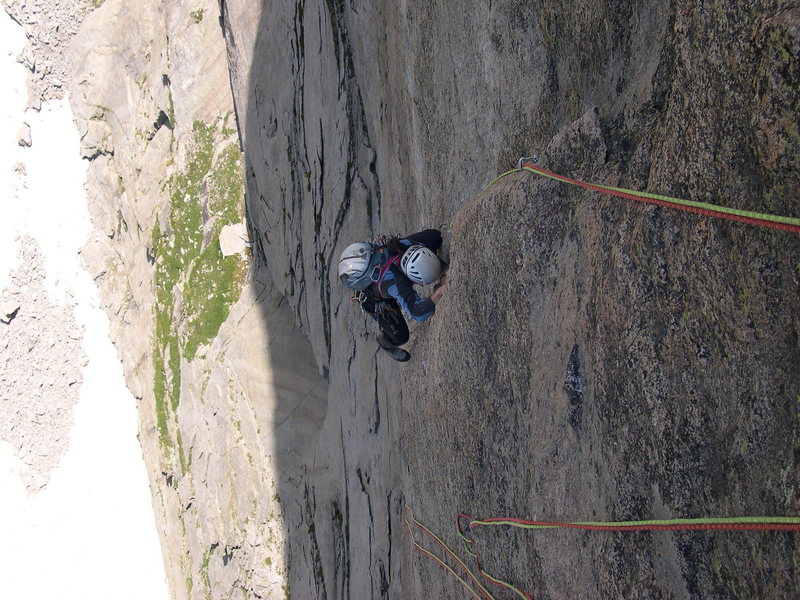 The upper half of the crux pitch.  