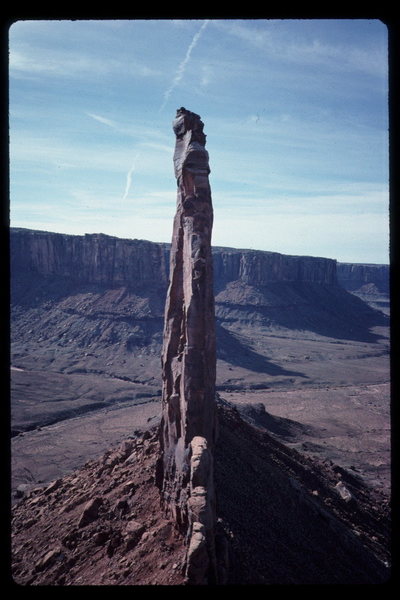 Moses from the summit of Zeus. Climbers are barely visible standing at the base of Primrose Dihedrals.