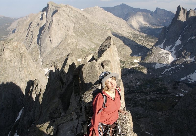 Cirque Of The Towers, Wy.<br>
<br>
Enjoying the views on the summit of Wolfs Head. <br>
<br>
8/02/08<br>
