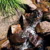 Waterfall along the trail to T J Lake, Mammoth Lakes Area.