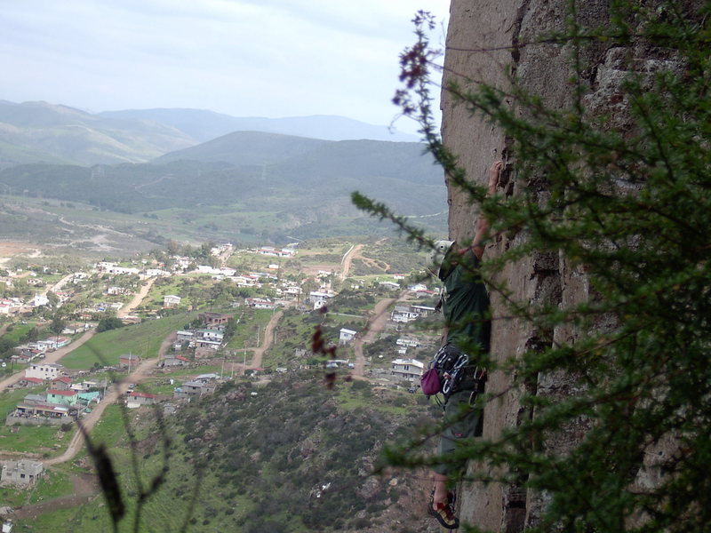 Brian above the town