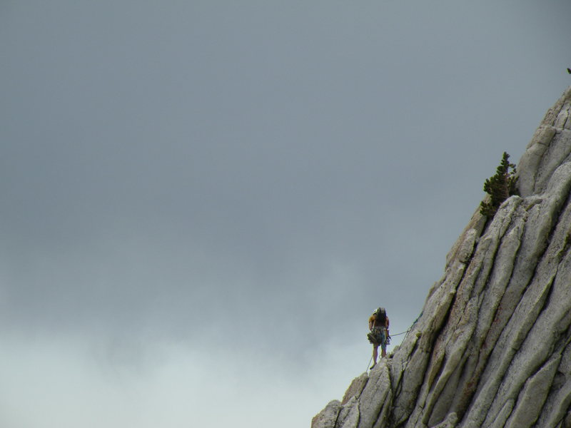 Climber on the SE buttress