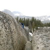 Justin 'Juicer' MacAskill soloing around the East Cottage Dome area in early spring '08.