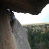 Ryan exiting the roof crack.