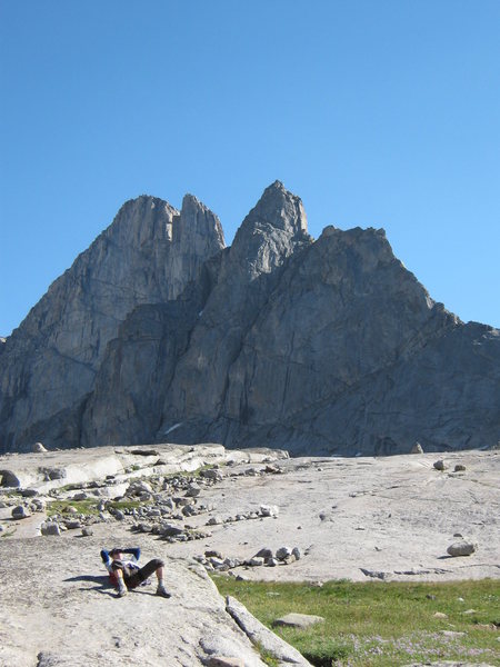 Steeple Peak from the East side, walking down the Black Joe Lake drainage